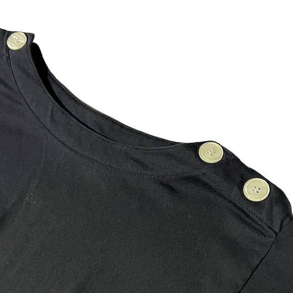Vintage 90s Coach in Four Seasons Black Button Shoulder Romper Playsuit Size S - Picture 9 of 14